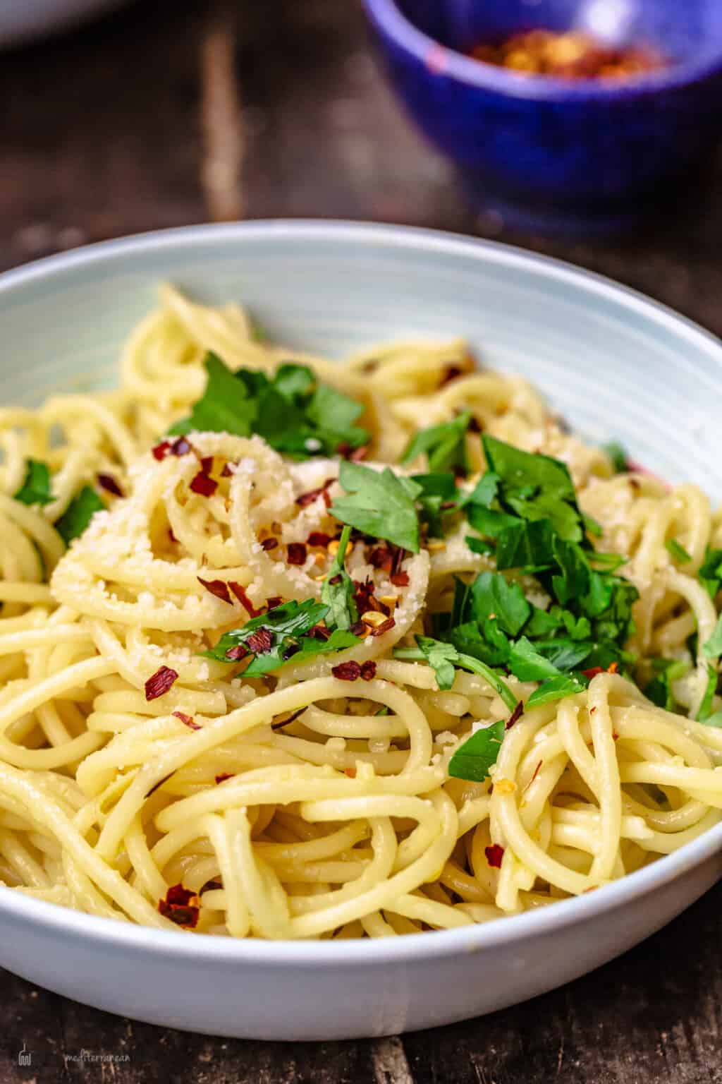 Spaghettis Aglio et Olio Il Quadrifoglio Restaurant italien Paris