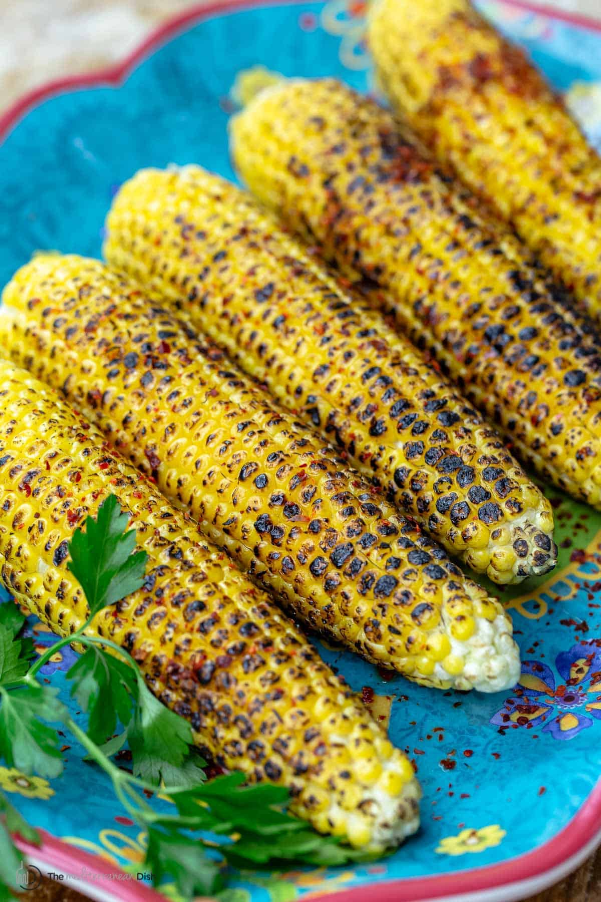 Easy Grilled Corn on the Cob (No Husk)- 3 Ways l The Mediterranean Dish