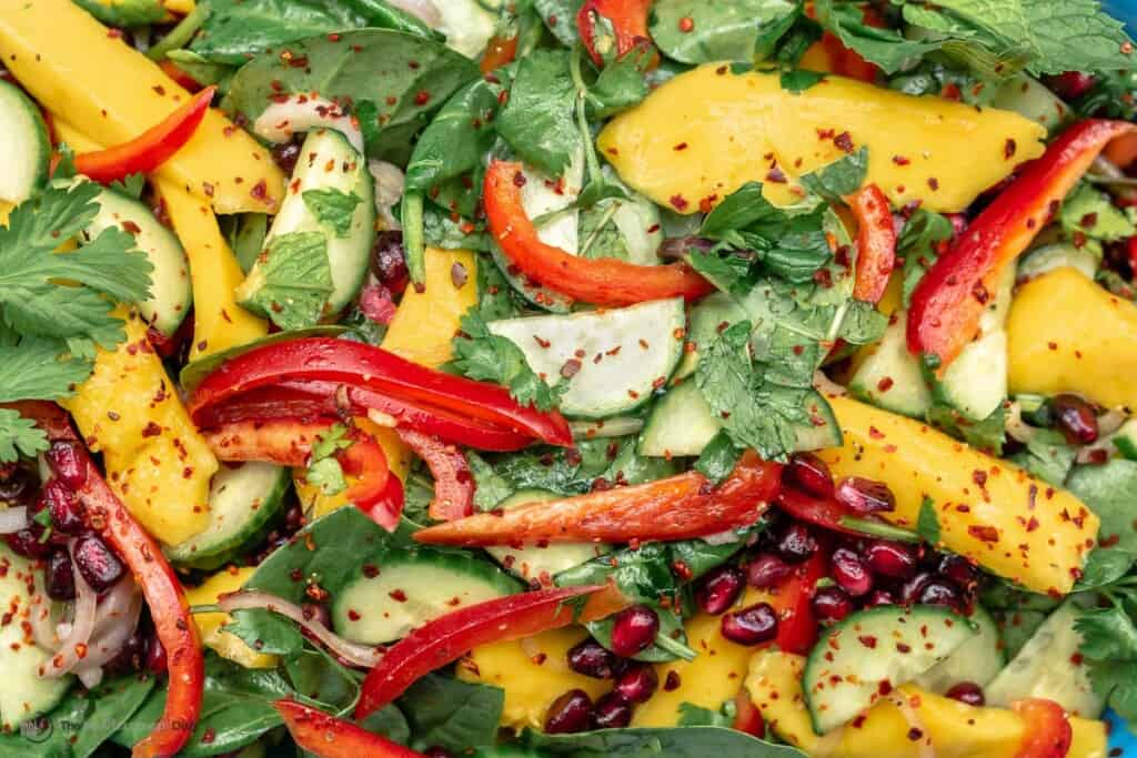 Mediterranean-Style Mango Salad (w Spinach) l The Mediterranean Dish