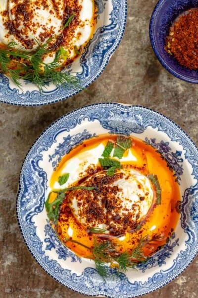 Cilbir: Turkish Eggs in Garlicky Yogurt Sauce l The Mediterranean Dish