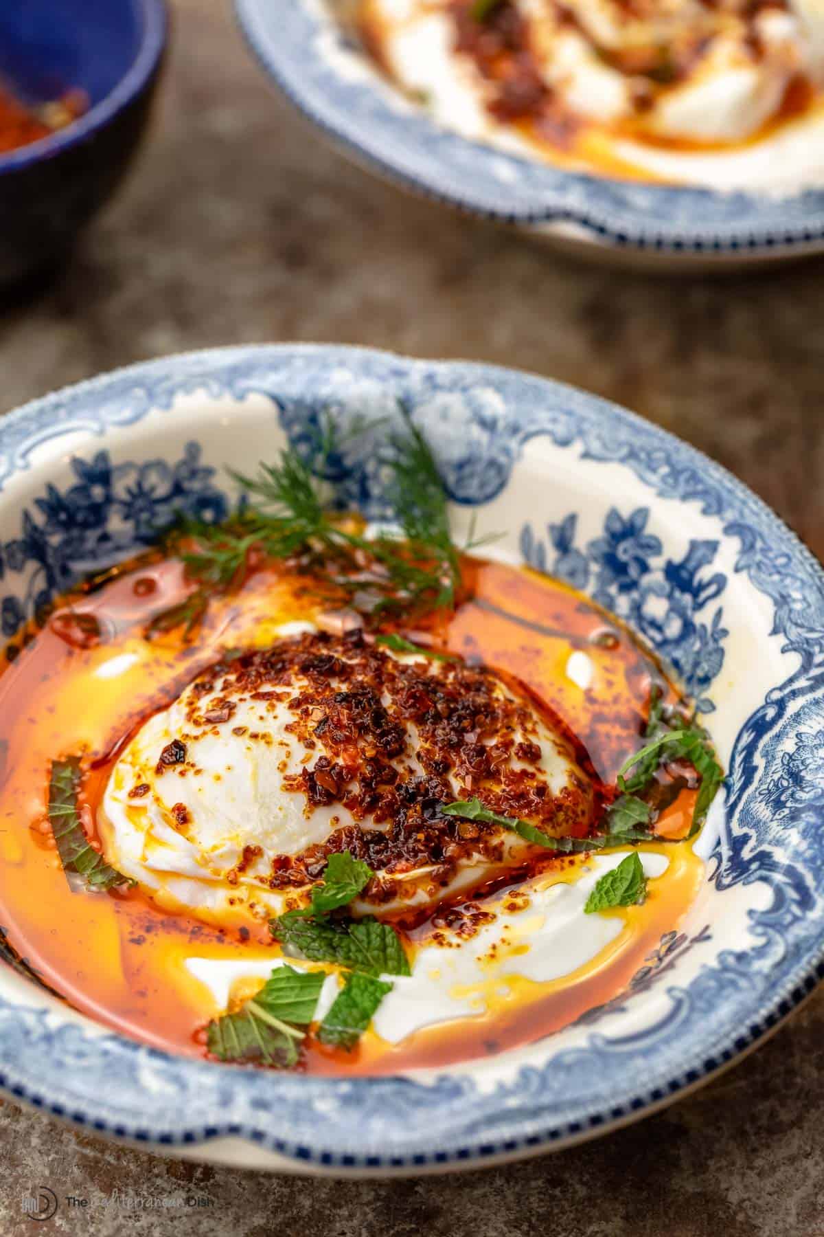 Cilbir: Turkish Eggs in Garlicky Yogurt Sauce l The Mediterranean Dish