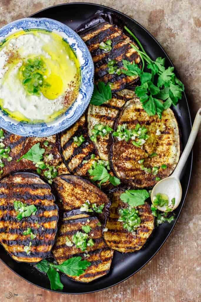 Mediterranean Grilled Eggplant With Whipped Feta L Mediterranean Dish 2923