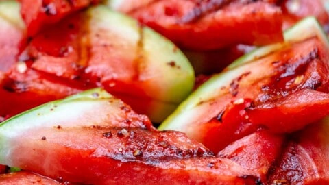 Close-up of grilled watermelon slices
