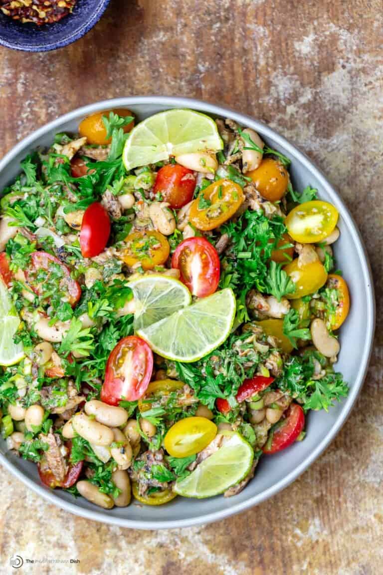 Mediterranean White Bean and Sardine Salad l The Mediterranean Dish