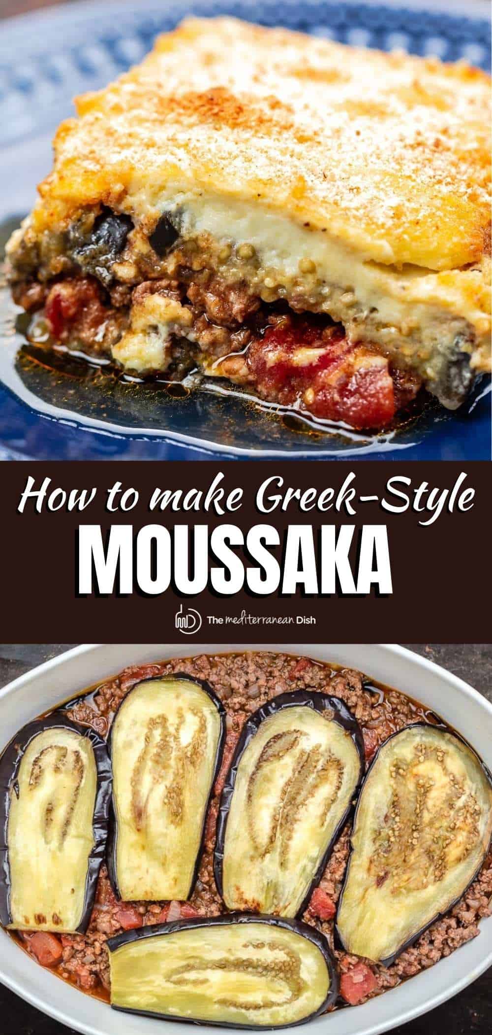 pin image 1 for Greek moussaka recipe