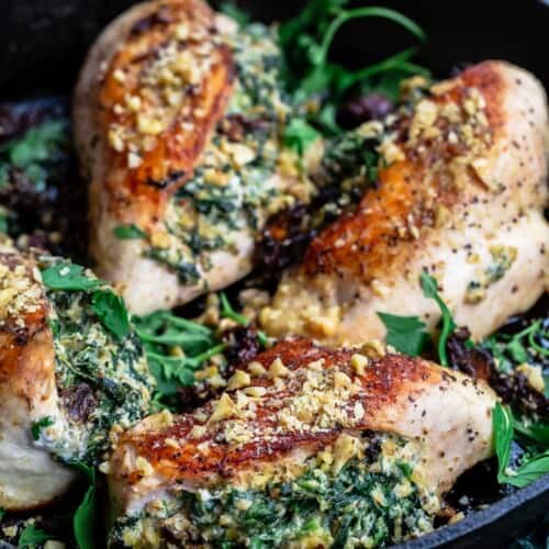 Roast Chicken Breasts with Ripe Olive Stuffing