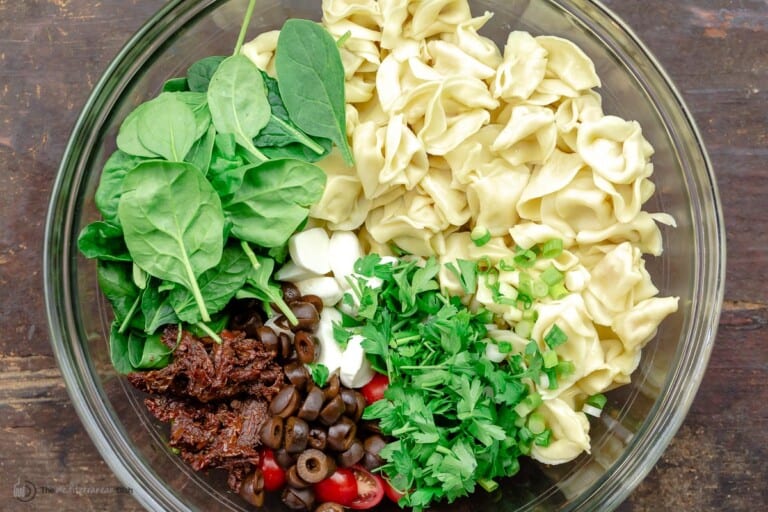 Easy Spinach Tortellini Salad L The Mediterranean Dish