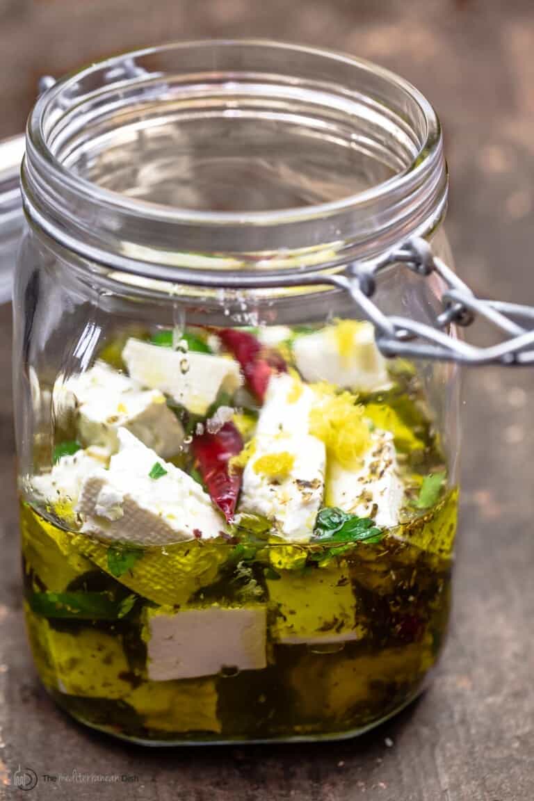 5 Minute Marinated Feta Recipe The Mediterranean Dish