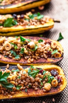 Easy Stuffed Delicata Squash (Vegetarian) | The Mediterranean Dish