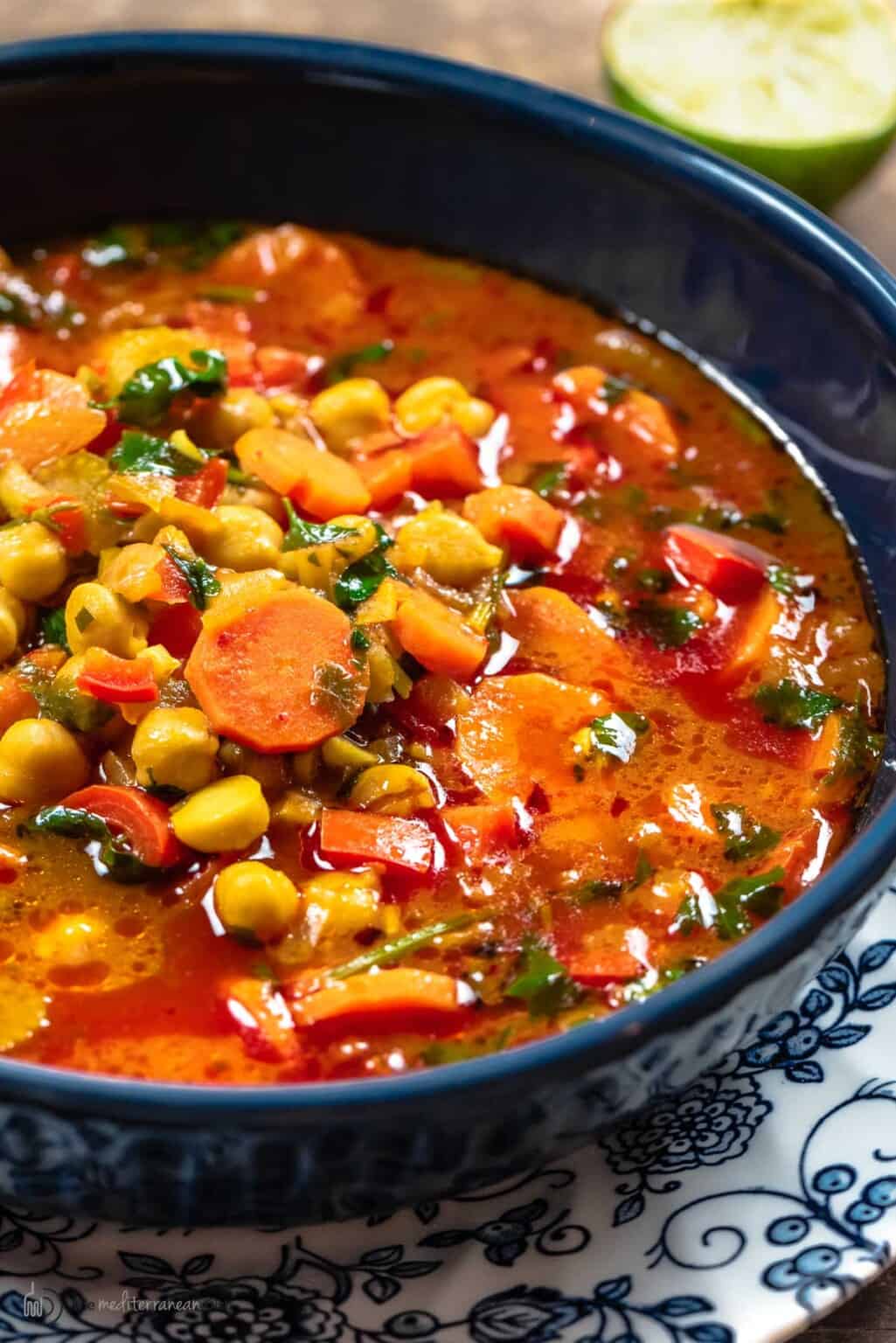 Easy Mediterranean Chickpea Soup With Vegetables The Mediterranean Dish 3515