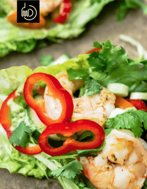 shrimp lettuce wraps web story poster image