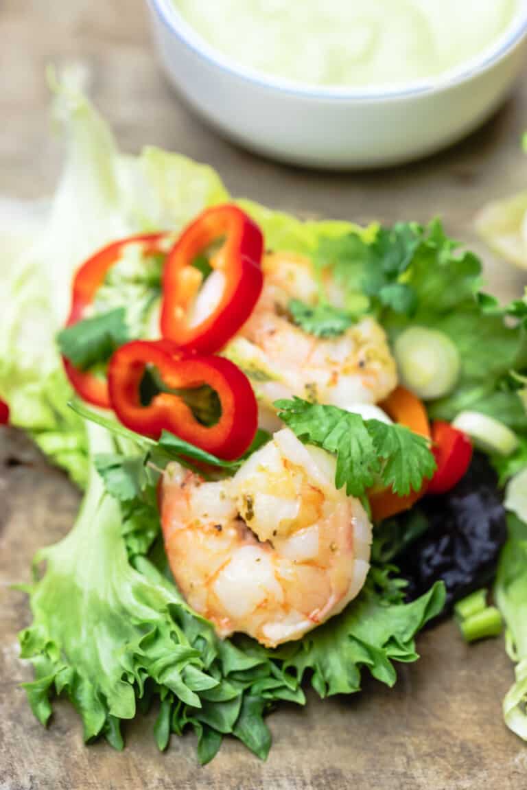 10-Minute Loaded Shrimp Lettuce Wraps | The Mediterranean Dish