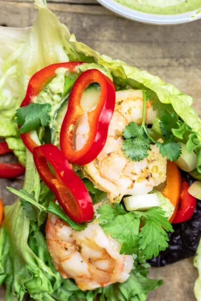 10 Minute Loaded Shrimp Lettuce Wraps The Mediterranean Dish