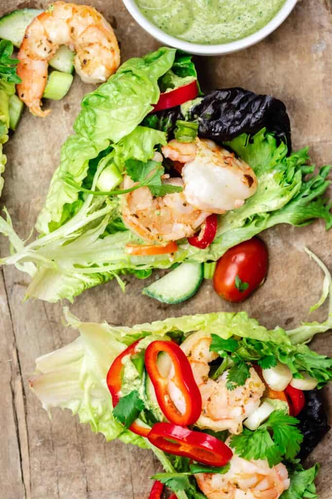 10 Minute Loaded Shrimp Lettuce Wraps The Mediterranean Dish 3403