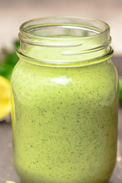 5-Minute Creamy Green Goddess Dressing (Vegan) |The Mediterranean Dish