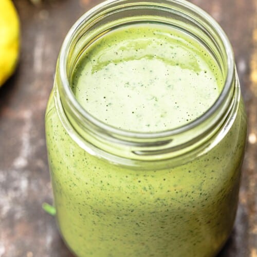 5-Minute Creamy Green Goddess Dressing (Vegan) |The Mediterranean Dish