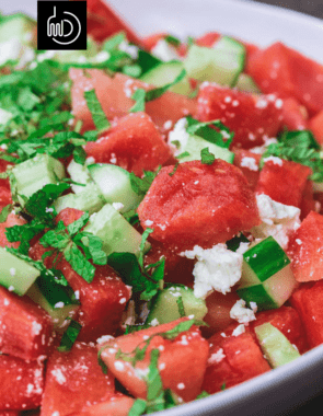 watermelon salad web story poster image.