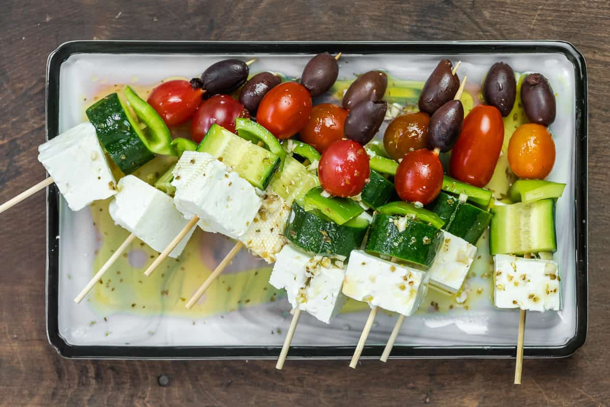 Greek Salad Skewers (Party Skewers)