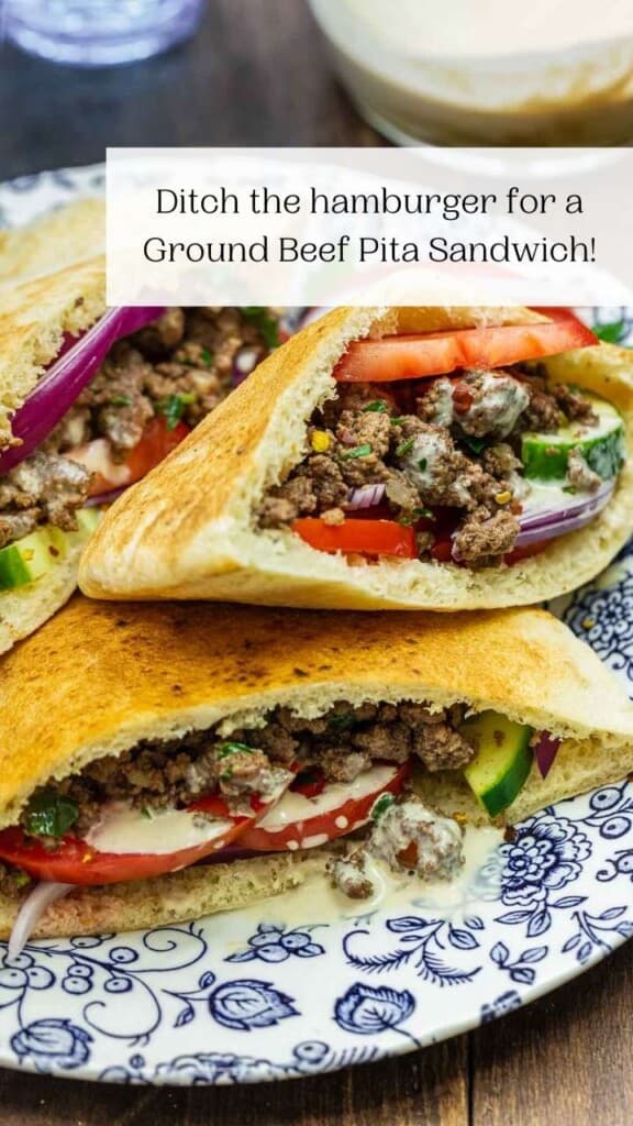 Kofta-Style Ground Beef Pita Sandwich - The Mediterranean Dish