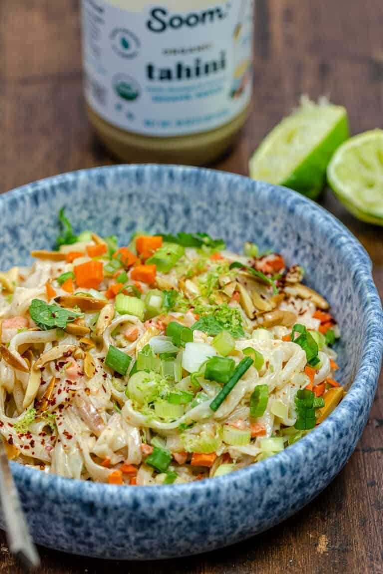 Cold Noodle Salad with Tahini Dressing | The Mediterranean Dish