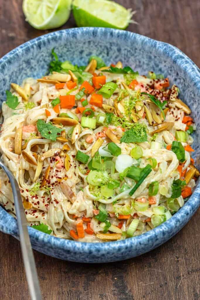 Cold Noodle Salad With Tahini Dressing | The Mediterranean Dish