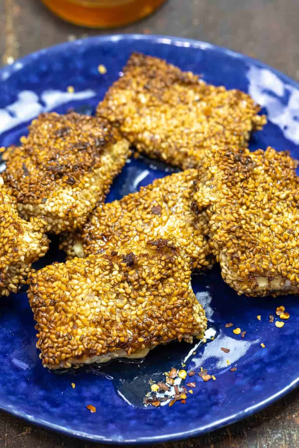 Fried Feta with Honey and Sesame | The Mediterranean Dish