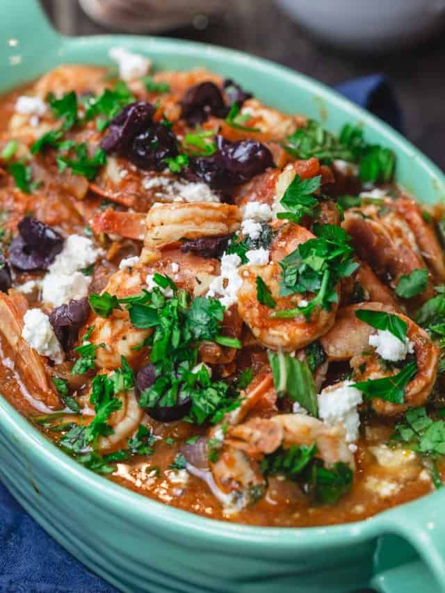 Shrimp Saganaki (Greek Shrimp with Tomatoes and Feta) - The ...