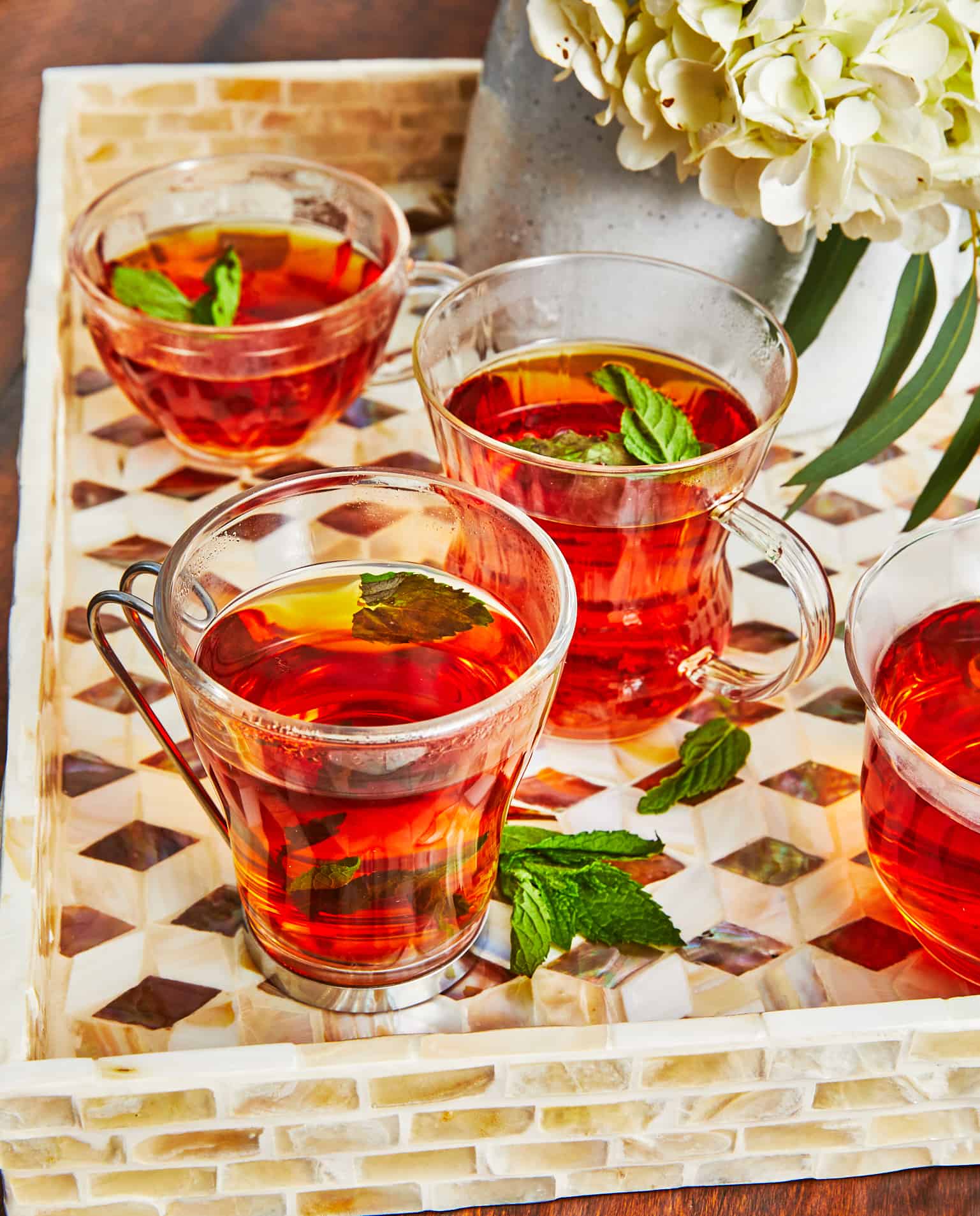 Arabic Tea Recipe with Fresh Mint