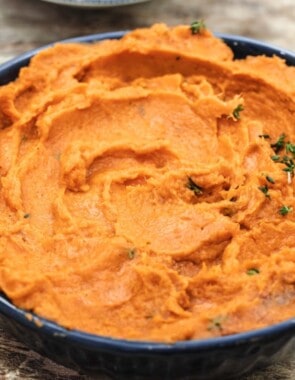 mashed sweet potatoes web story poster image.