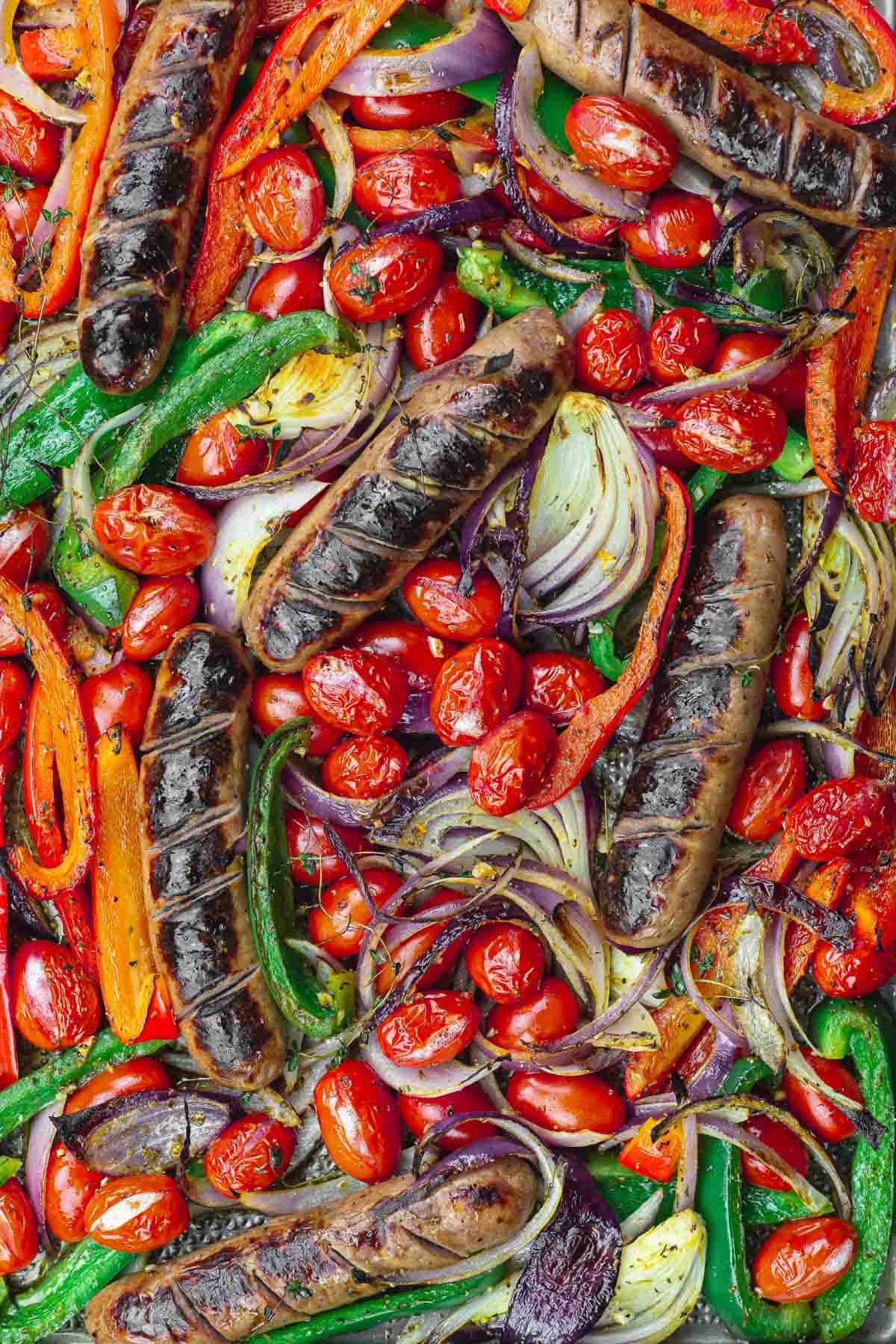Sausage and Peppers Quarter Sheet Pan Pizza Recipe