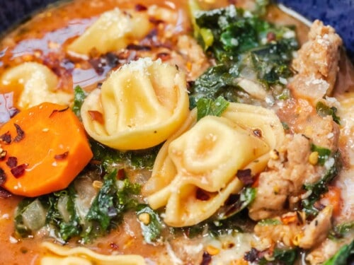 3-Ingredient Tortellini with Sausage & Kale