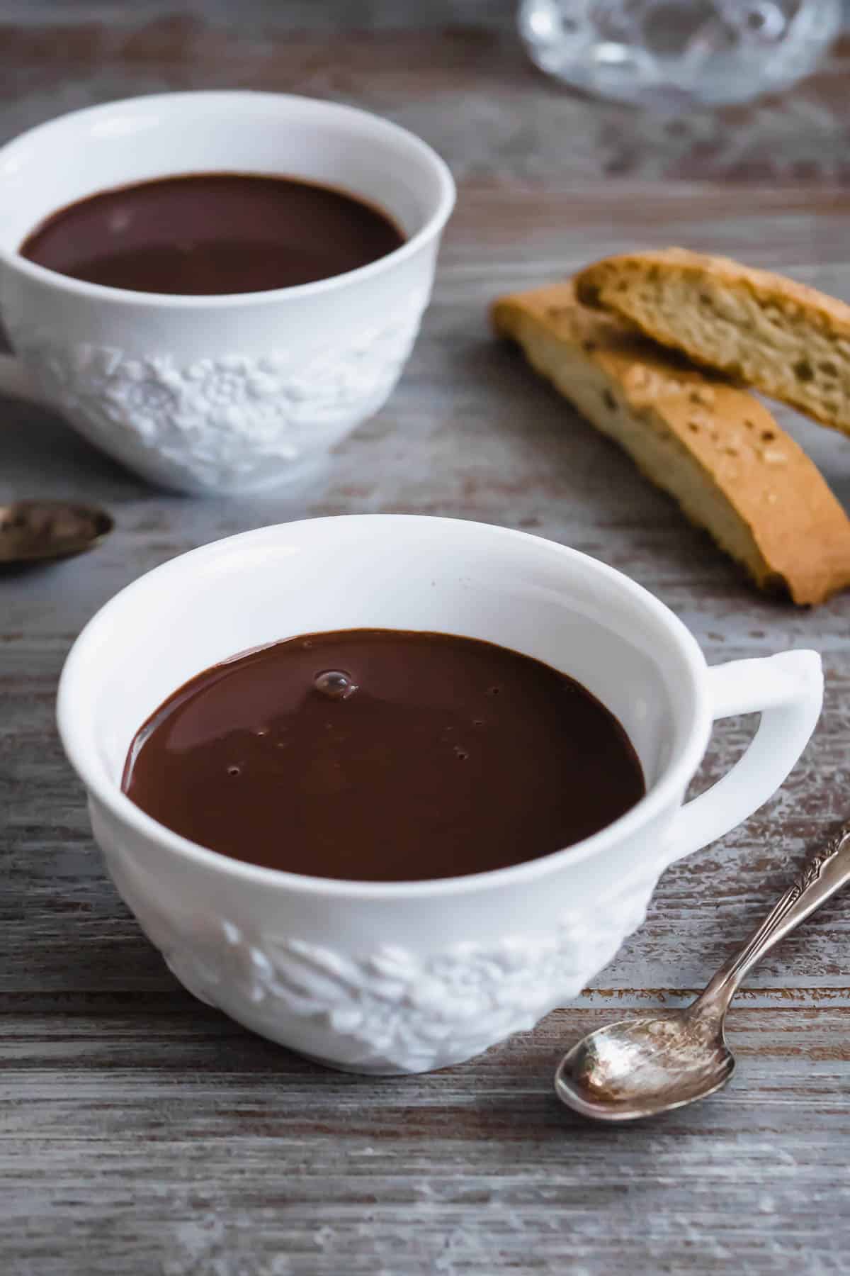 Italian Hot Chocolate (Cioccolata Calda) - Little Sugar Snaps