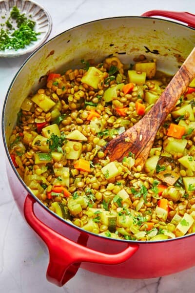 Hearty One Pot Lentil Stew The Mediterranean Dish