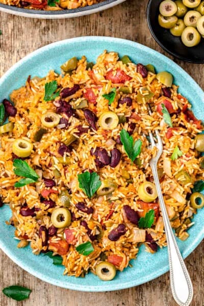 Spanish Rice And Beans Recipe The Mediterranean Dish