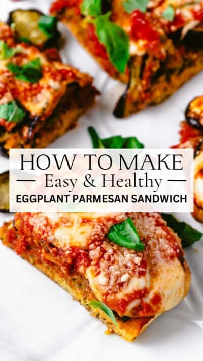 Open-Faced Eggplant Parmesan Sandwich - The Mediterranean Dish