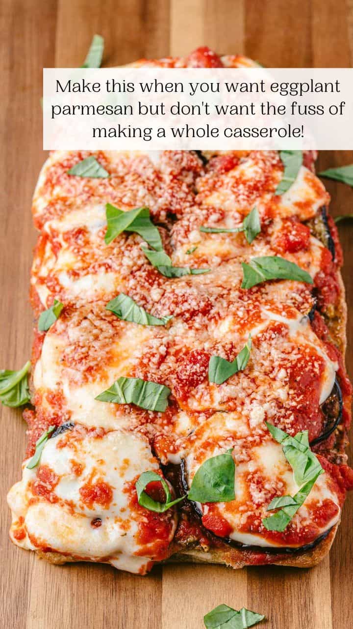 Open-Faced Eggplant Parmesan Sandwich - The Mediterranean Dish