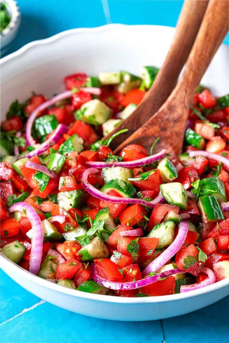 Mediterranean Cucumber Tomato Salad | The Mediterranean Dish