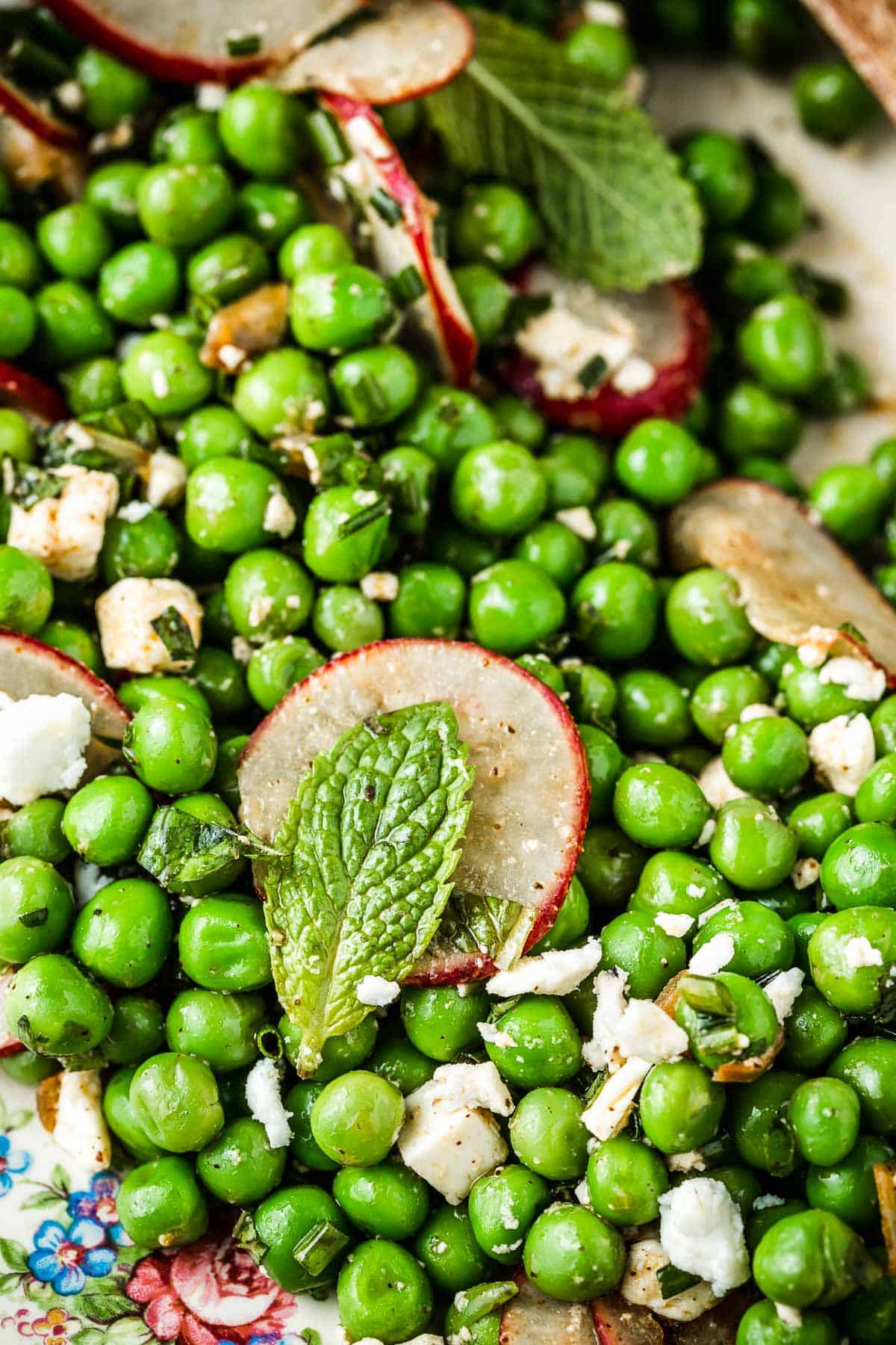 Snap Pea Salad With Feta and Radishes - Girl With The Iron Cast