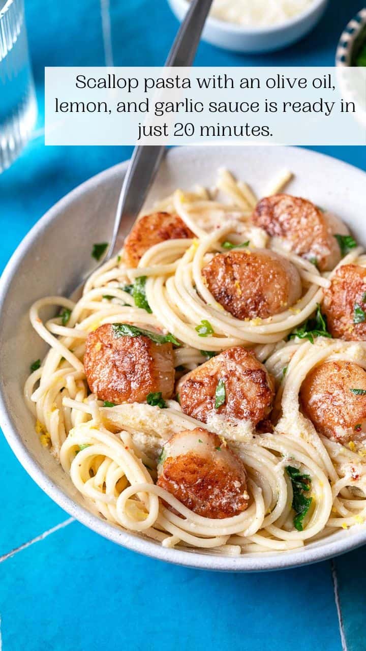 Scallop Pasta - The Mediterranean Dish