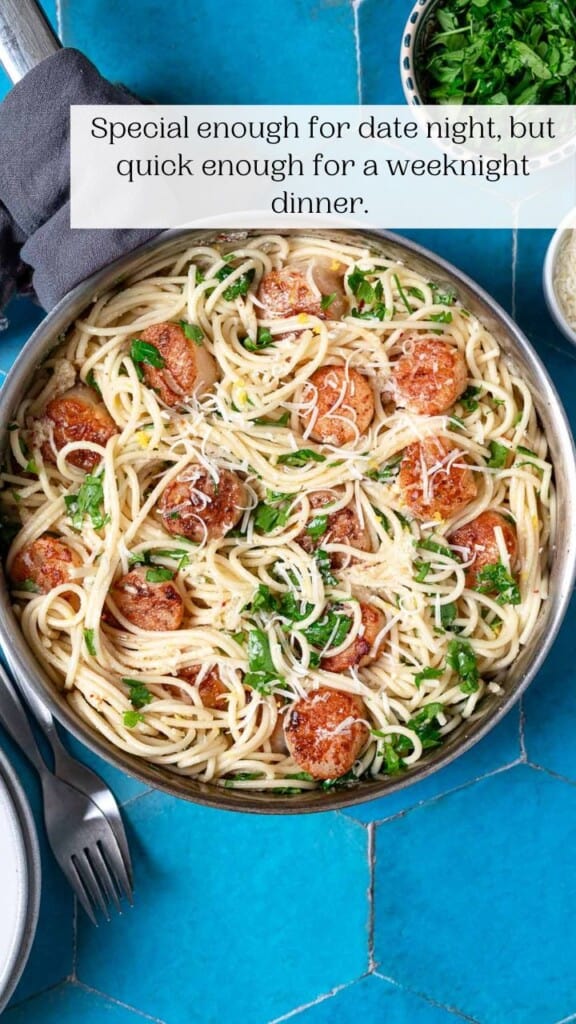 Scallop Pasta - The Mediterranean Dish