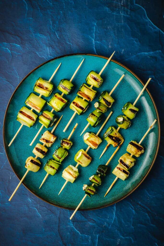 Zucchini Feta Skewers | The Mediterranean Dish