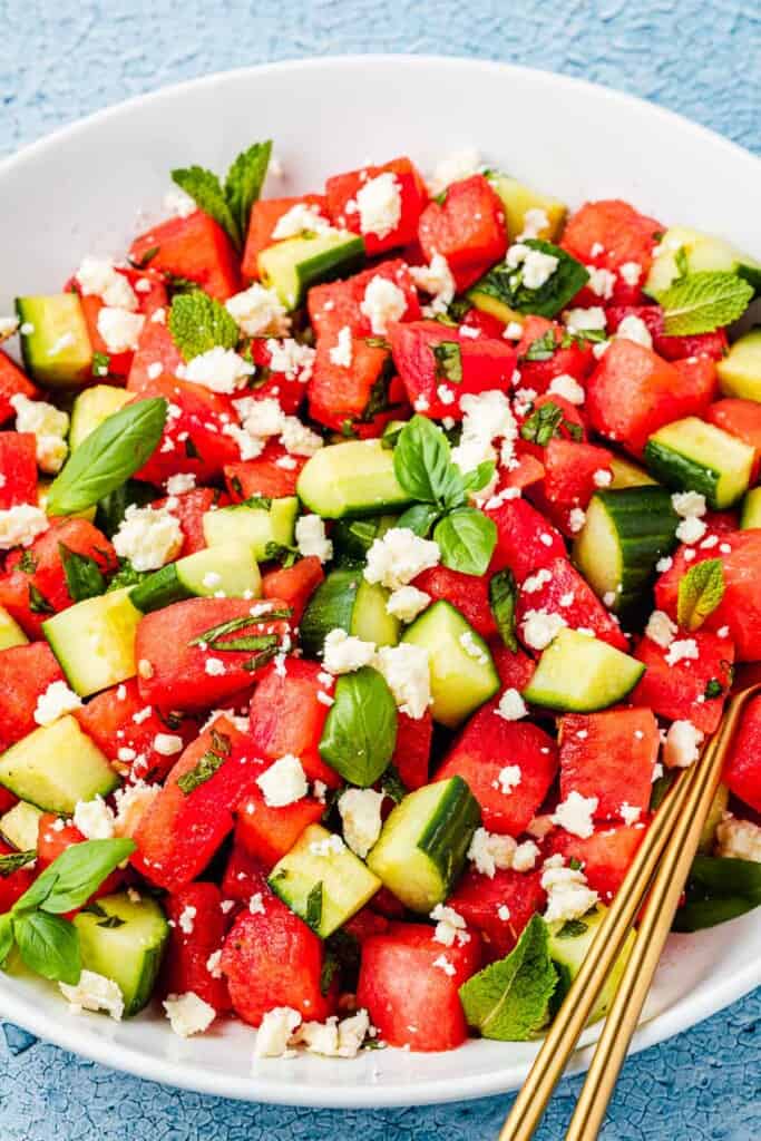 Watermelon Salad with Feta | The Mediterranean Dish