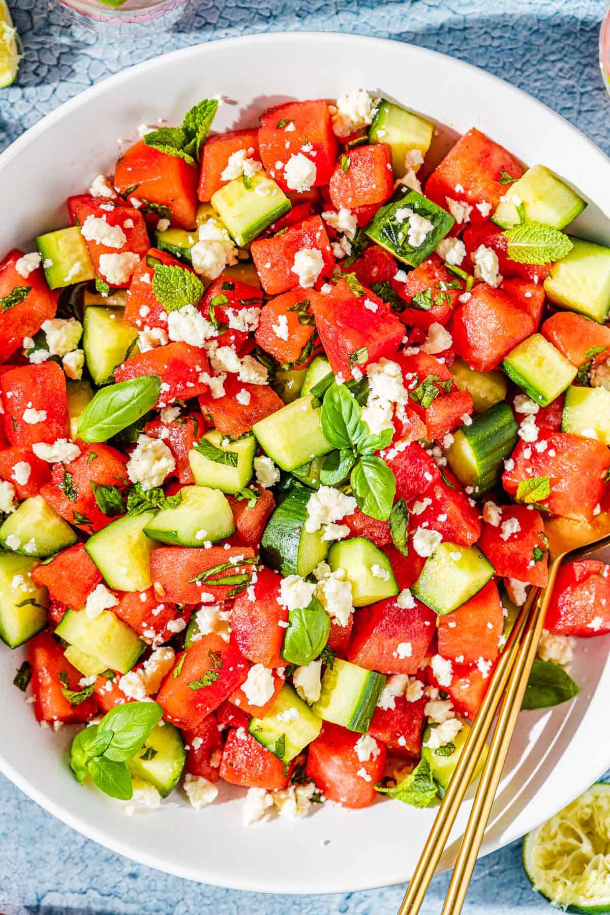 Watermelon Salad with feta and Yellowstone National Park