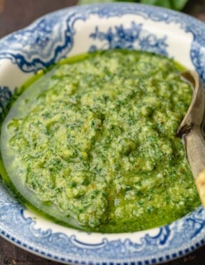 Basil Pesto web story poster image.