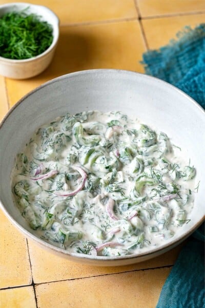 Creamy Cucumber Salad | The Mediterranean Dish