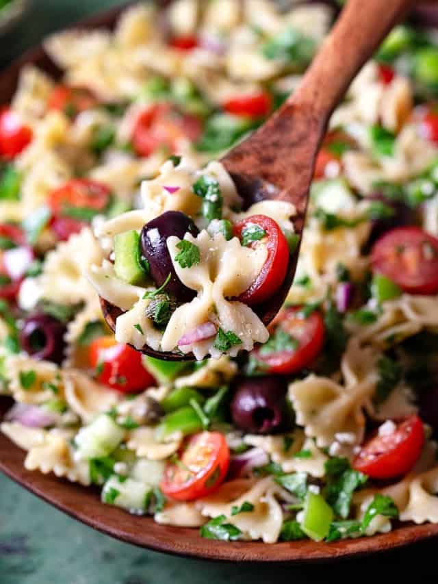 Greek Pasta Salad - The Mediterranean Dish