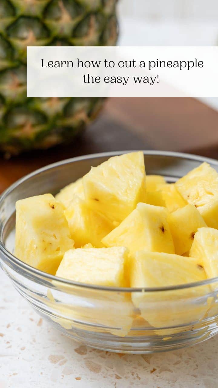 How to Cut a Pineapple - The Mediterranean Dish