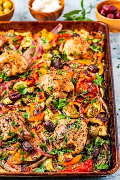 Greek Sheet Pan Chicken | The Mediterranean Dish