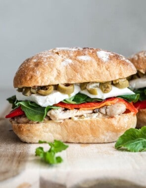 antripasto chicken sandwich web story poster image.