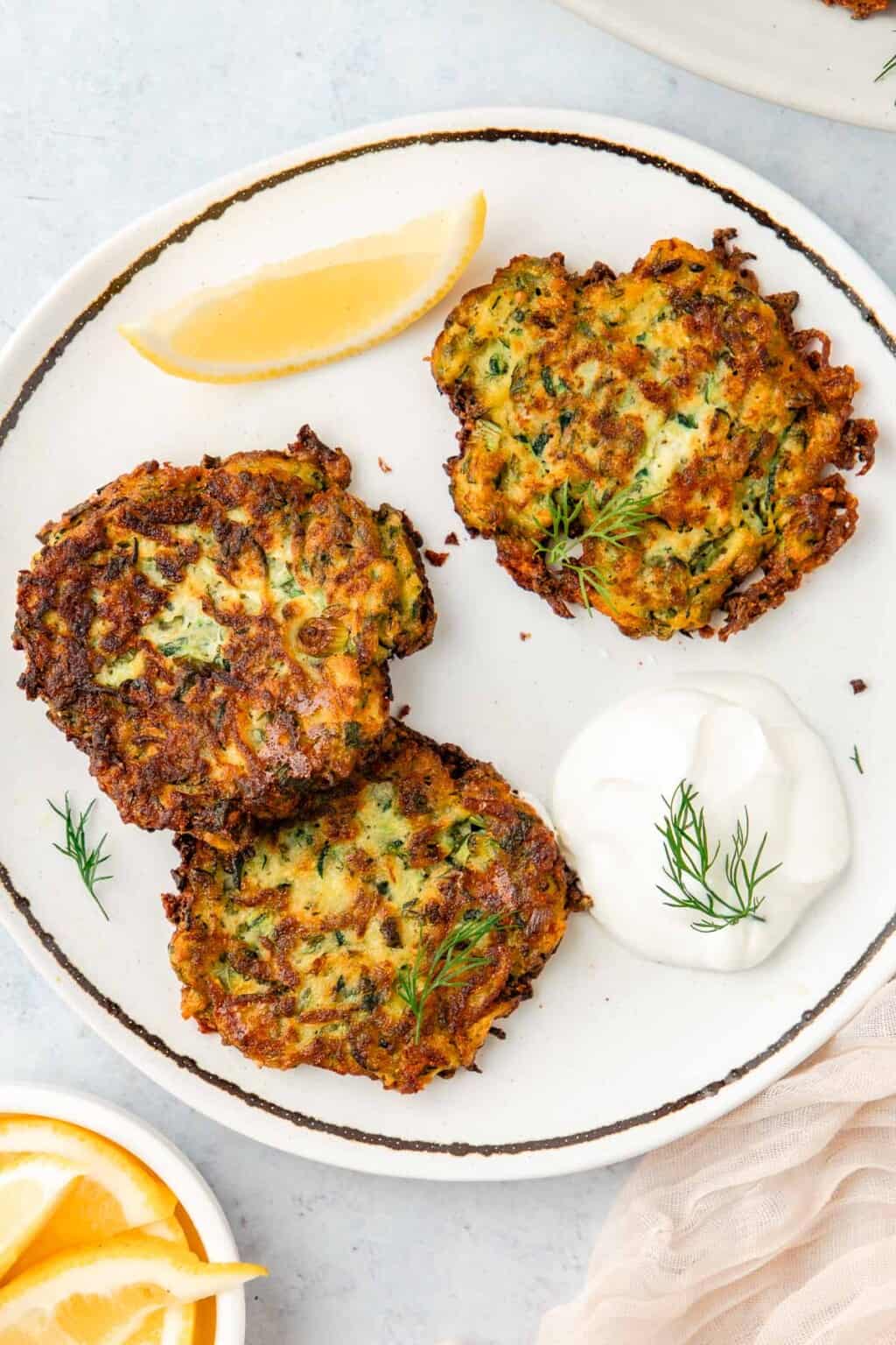 Zucchini Fritters Recipe | The Mediterranean Dish